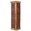 1900s Teak Wood Door Repurposed Eclectic Corner Display Unit
