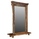 1800s Antique Door Frame Repurposed Freestanding Floor Mirror