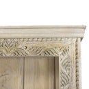 1900s Antique Doorframe Distressed White 83" Tall Bookcase