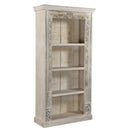 1900s Antique Doorframe Distressed White 83" Tall Bookcase