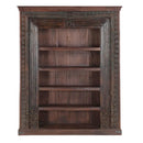 1800s Antique Teak Wood Doorframe Upcycled 68" Wide Large Bookcase Display