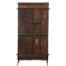 1800s Antique Carved Door In Natural Finish On Metal Dispay Stand