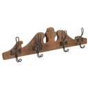 30 in. Long Farmhouse Style Distressed Wooden 4 Hooks Wall Panel