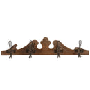 30 in. Long Farmhouse Style Distressed Wooden 4 Hooks Wall Panel