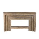 1800s Carved Door Frame Upcycled 68" Long Farmhouse Sofa Table