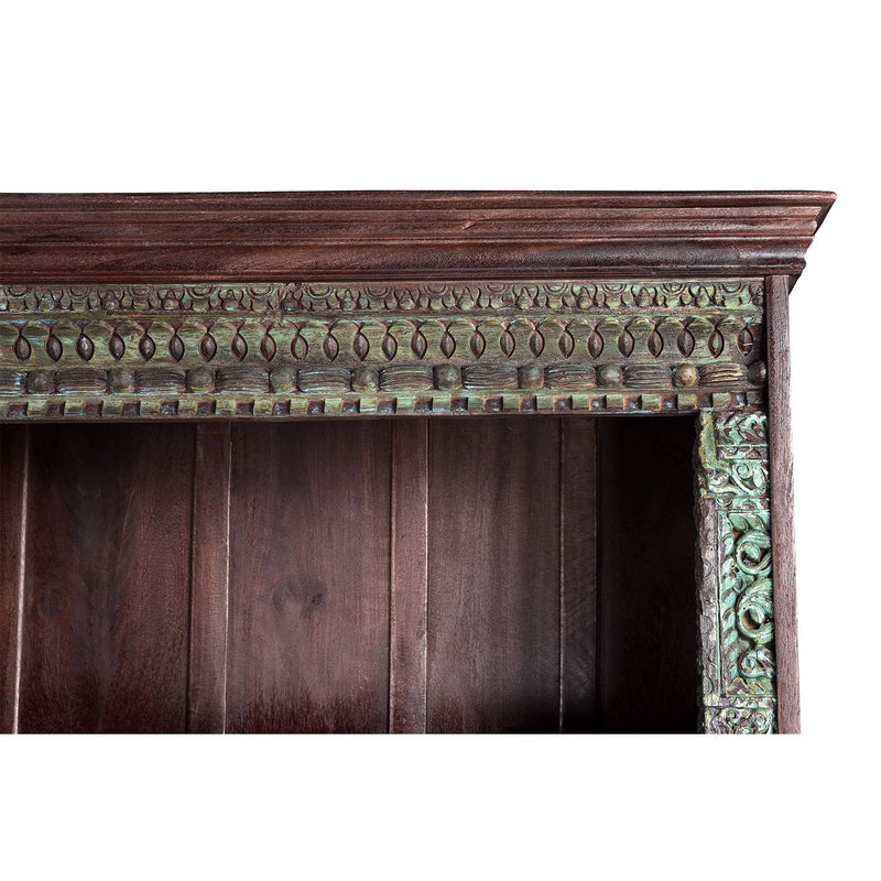 1800s Antique Door Repurposed Extra Large 89" Wide Bookcase Cabinet