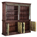 1800s Antique Door Repurposed Extra Large 89" Wide Bookcase Cabinet