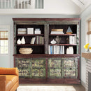 1800s Antique Door Repurposed Extra Large 89" Wide Bookcase Cabinet