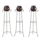 47 in. Tall Vintage Rustic Metal Planter With Stand