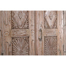 1900s Hand Carved Window Shutter Repurposed Distressed Wall Decor