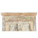 82 in. Tall Distressed White Antique Door Upcycled Solid Wood Armoire
