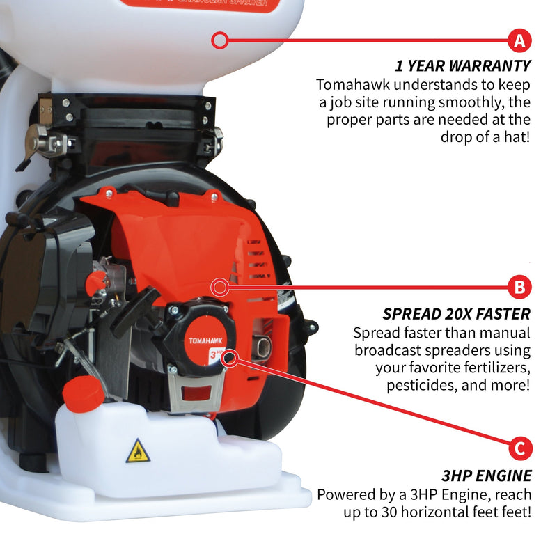 4 Gal Motorized Fertilizer Spreader Broadcast Lawn Seed Ice Melt Salt