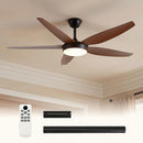 56" 5-Blade Ceiling Fan with Dimmable LED Light and Remote Control