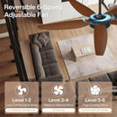 56" 5-Blade Ceiling Fan with Dimmable LED Light and Remote Control