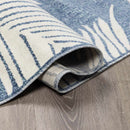 Thebarton Coastal Blue Palm Area Rug