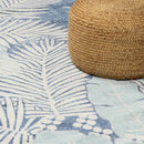 Thebarton Coastal Blue Palm Area Rug