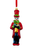 The Naughty List Snowman Glass Ornament