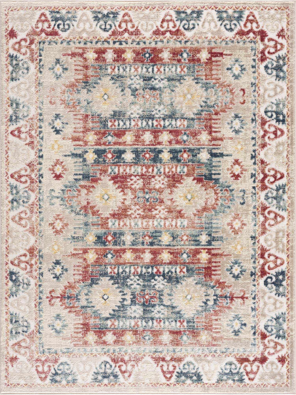 Bindi Blue & Rose Area Rug, photo 3 of 14