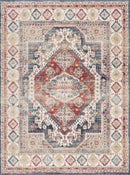 Brend Rust Medallion Area Rug - Clearance