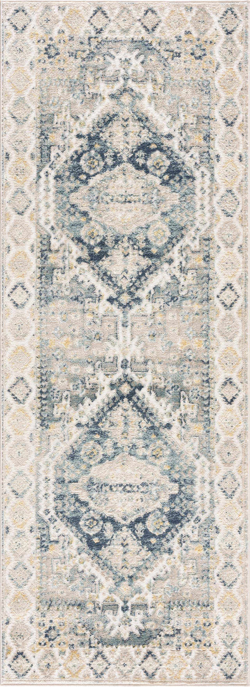 Brend Blue Medallion Area Rug - Clearance