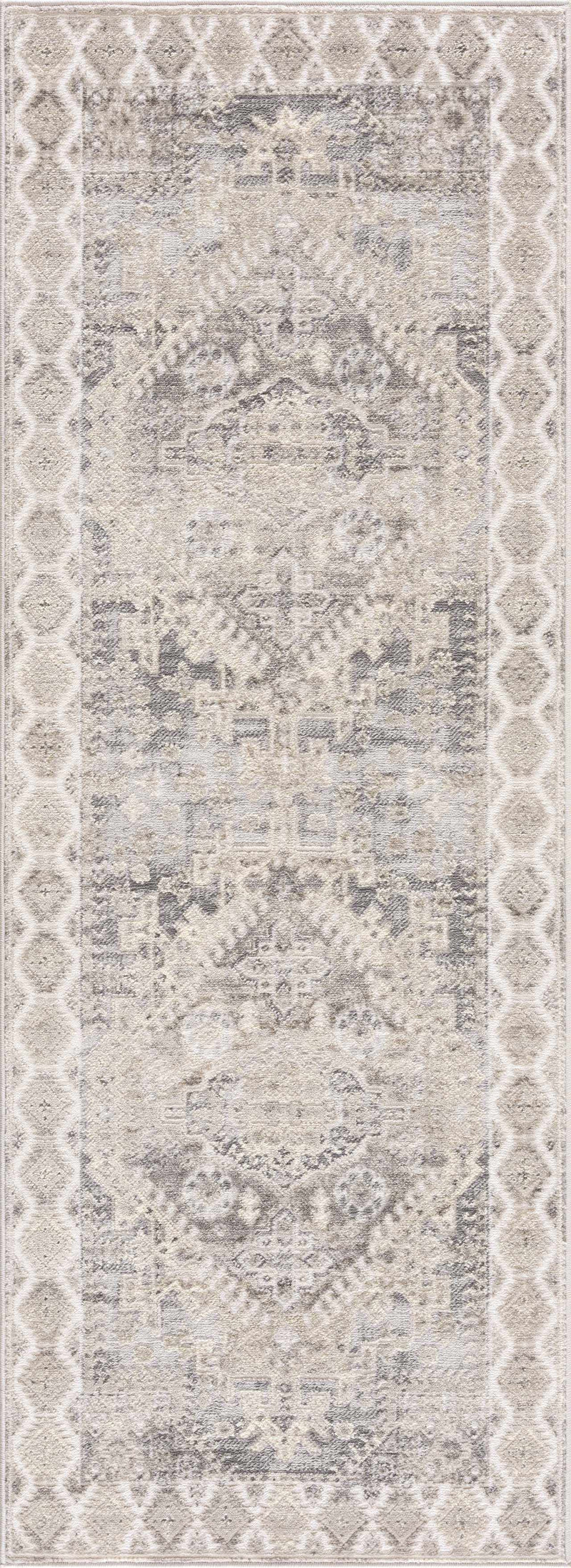 Brend Taupe Medallion Area Rug - Clearance