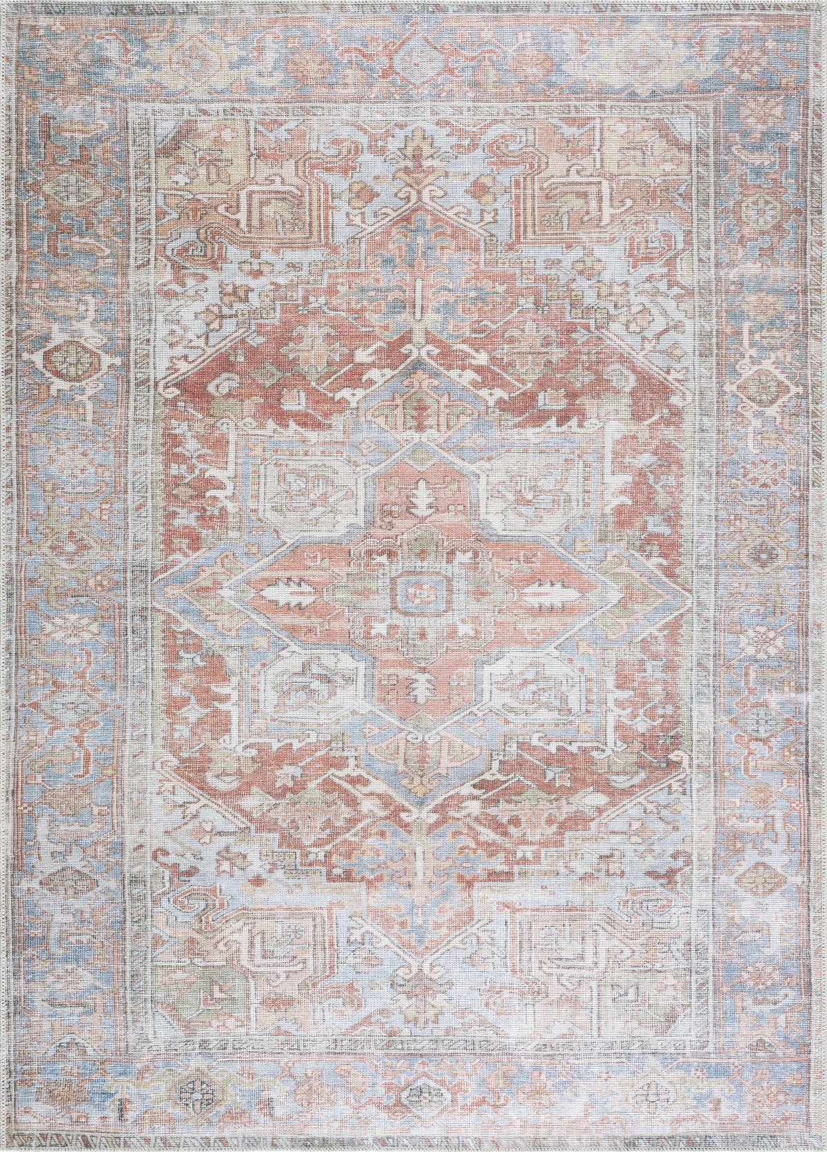 Maayon Medallion Rust Washable Area Rug, photo 12 of 22
