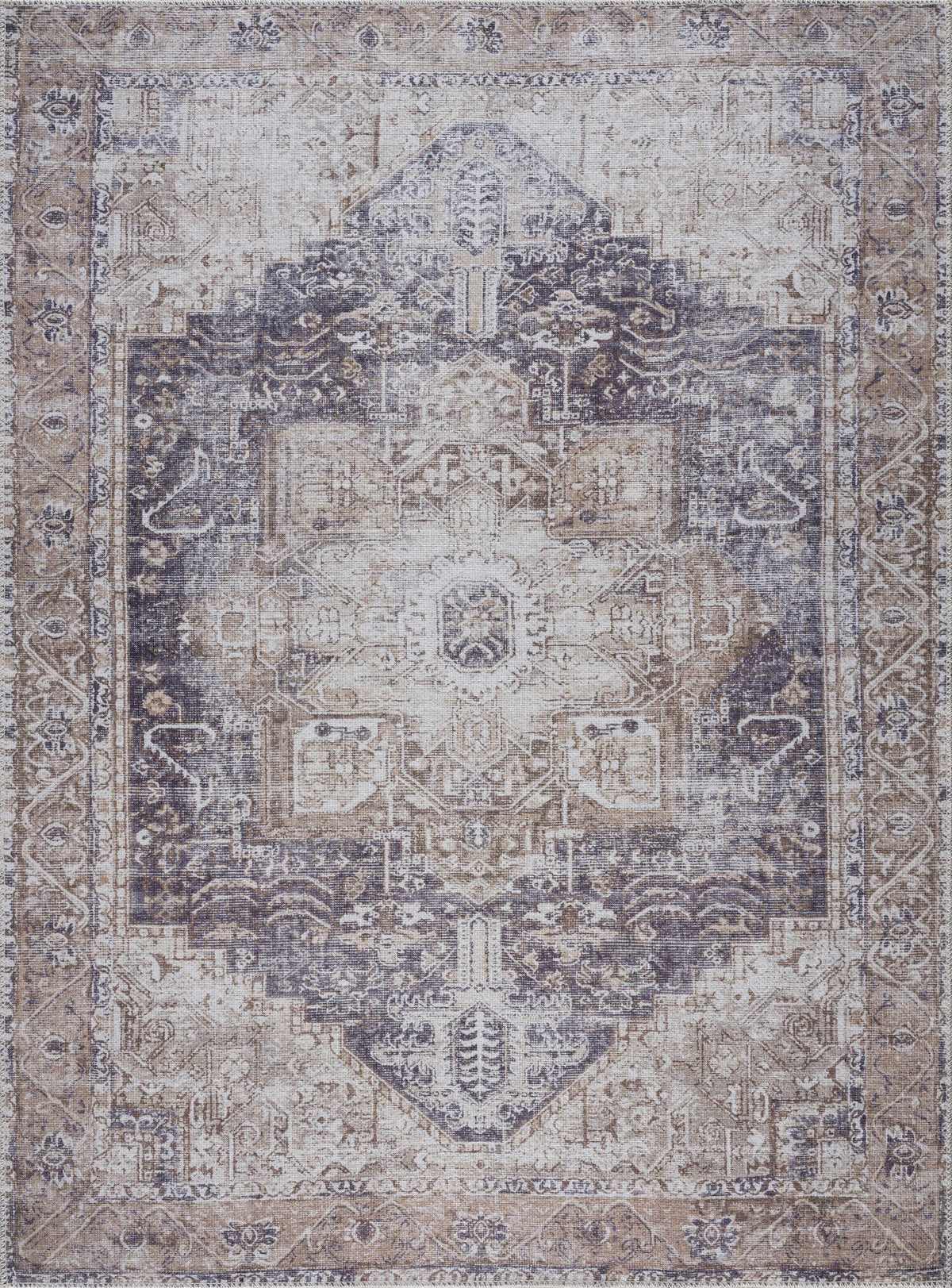 Beige Rosman Washable Area Rug, photo 2 of 14