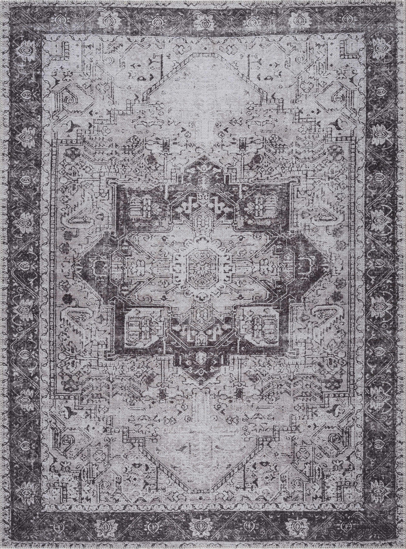 Rosman Gray Flat Pile Washable Rug - Limited Edition