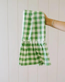 Moss Ruffled Gingham Dish Towel by Galley & Fen