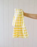 Yellow Gingham Ruffled Dish Towel by Galley & Fen