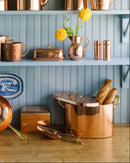 Copper Bread Box with Brass Handles by Galley & Fen