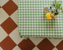 Moss Ruffled Gingham Tablecloth by Galley & Fen