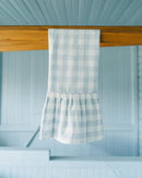 Blue Ruffled Gingham Dish Towel by Galley & Fen