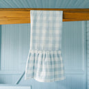 Blue Ruffled Gingham Dish Towel