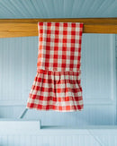 Ember Ruffled Gingham Dish Towel by Galley & Fen
