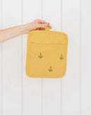 Yellow Embroidered Pot Holder by Galley & Fen