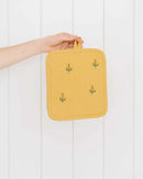 Yellow Embroidered Pot Holder by Galley & Fen