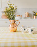 Yellow Ruffled Gingham Tablecloth by Galley & Fen
