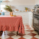 Ember Ruffled Gingham Tablecloth by Galley & Fen