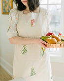 Botanical Embroidered Apron by Galley & Fen