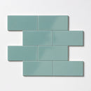 Sage Glossy Subway Ceramic Tile