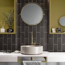 Coffee Glossy Subway Ceramic Tile