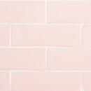 Blush Glossy Subway Ceramic Tile