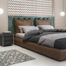 Brown, Beige Polished Allegro Cement Tile
