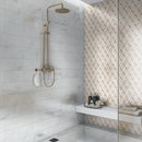 Bianco Dolomite, Emperador Light, Royal Beige Multi Finish Steps 3d Marble Mosaic