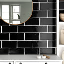 Midnight Glossy Subway Ceramic Tile