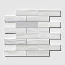 Silver Sky Fine Textured Subway Marble Tile