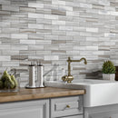 Silver Sky Honed Subway Marble Tile