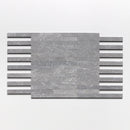 Iris Black Fine Textured Plank Marble Tile