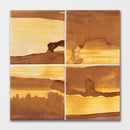 Flame Flower Matte Ceramic Tile